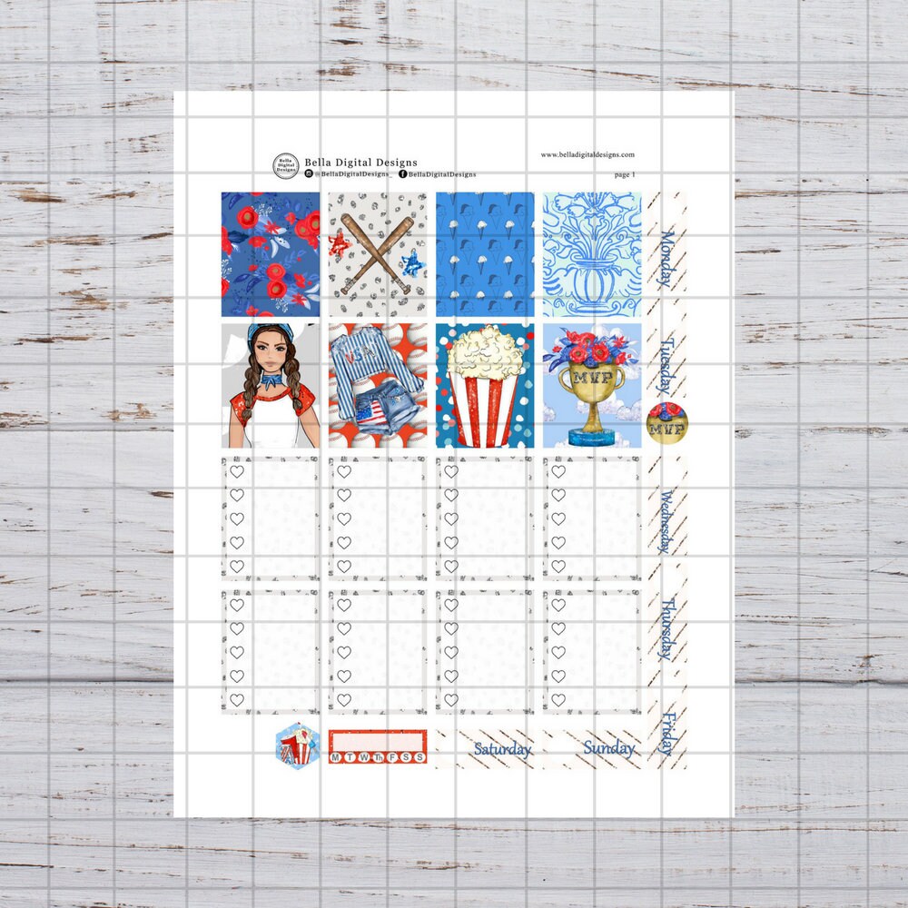 Go Team Printable Planner Stickers. Erin Condren and Happy Etsy