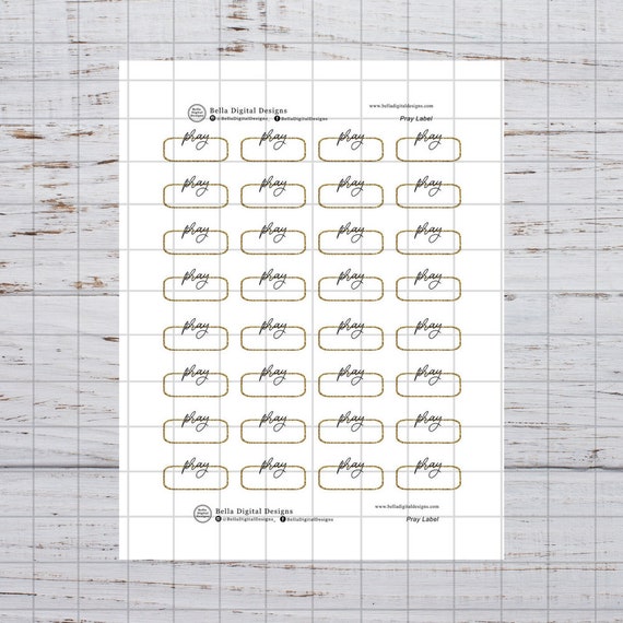 Pray Label Printable Paper & Party Supplies JPEG Pray Label Printable Stickers Functional ...