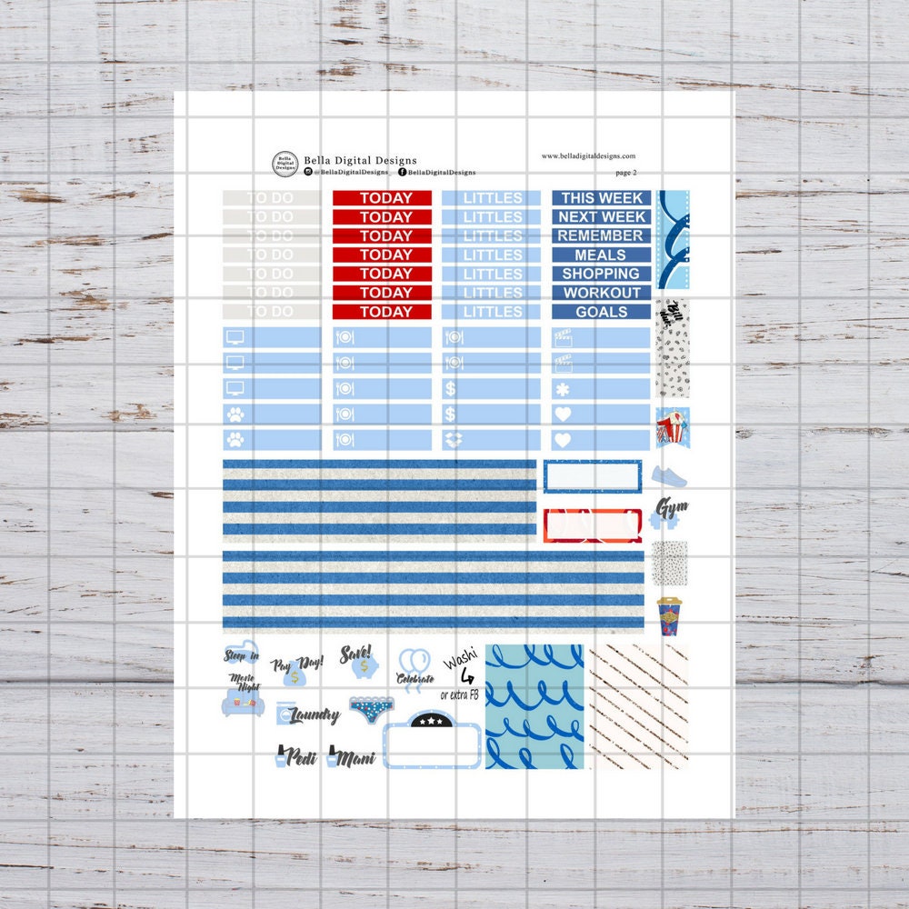 Go Team Printable Planner Stickers. Erin Condren and Happy Etsy