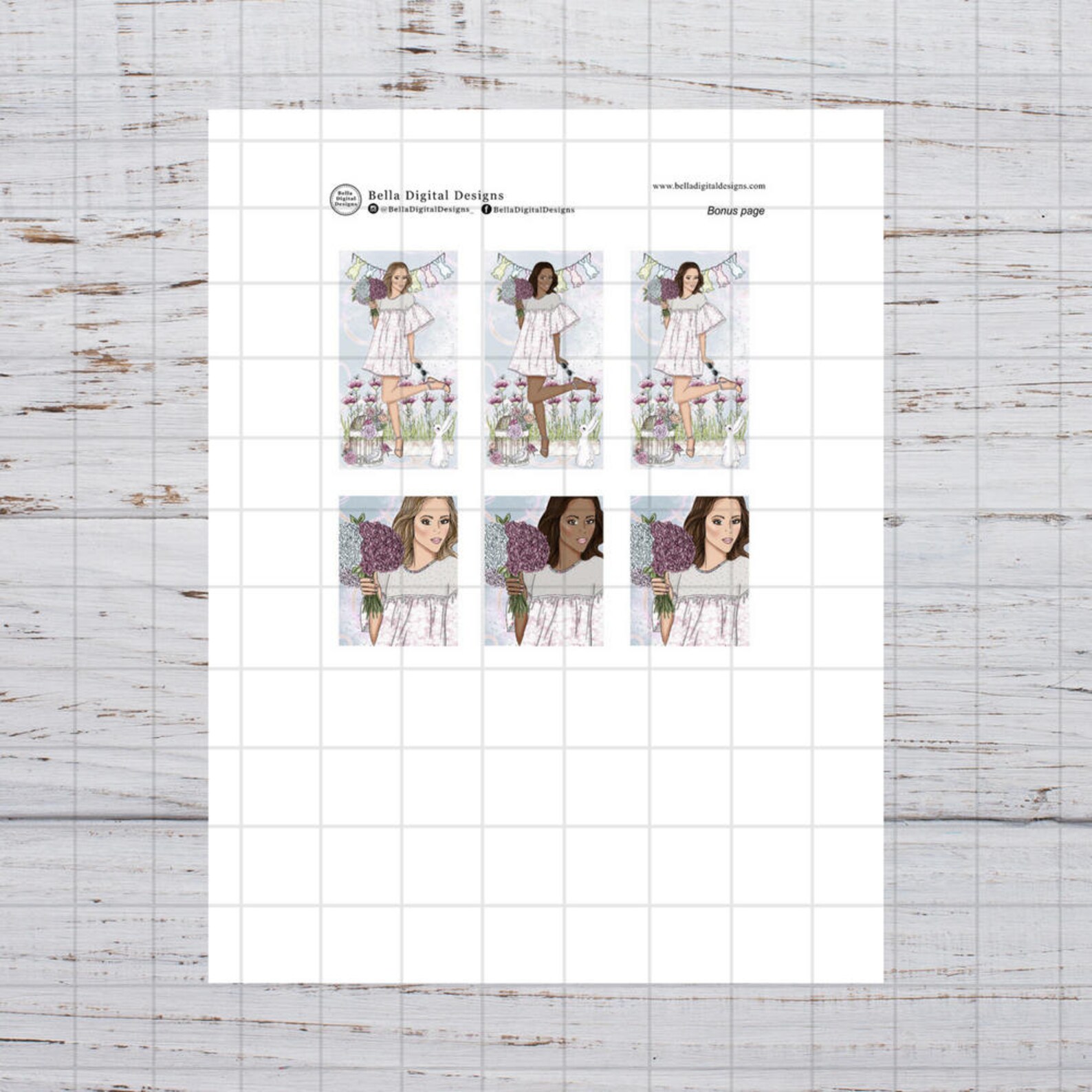 Shabby Chic Spring Printable Planner Stickers Erin Condren Etsy