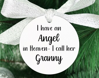 Granny Memorial Ornament SVG: Christmas Angel Remembrance (Digital Download