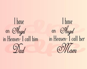 Download I have an angel in heaven I call her mom. digital download. | Etsy