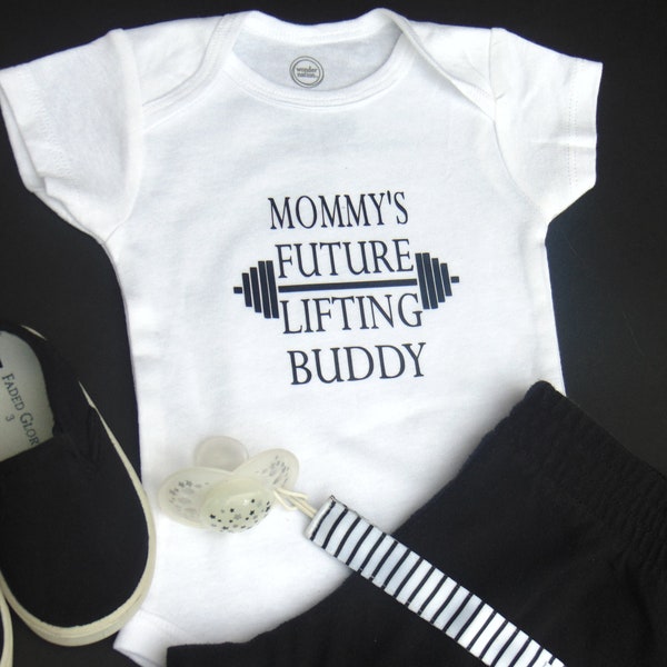 Gym Clothes | Shirts | SVG | Digital Download | Baby | Gym Workout Partner | Mommy's Future Weight lifting Buddy