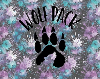 Wolf Pack SVG: Paw Print Silhouette Cut File