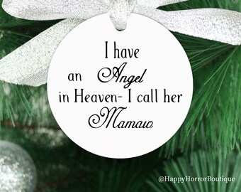 Christmas in Heaven Ornament SVG: Mamaw Memorial, Angel Remembrance (Digital Download)