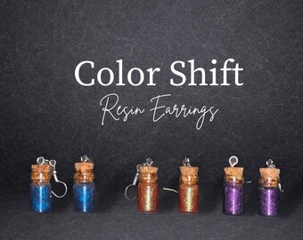 Color Shifting Potion Bottle Earrings | Halloween Witch Charms