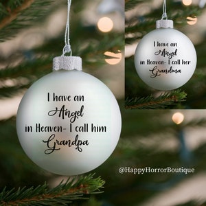 Christmas in Heaven SVG | Grandma & Grandpa Memorial Ornament | Angel in Heaven SVG PNG | Holiday Remembrance Digital Download