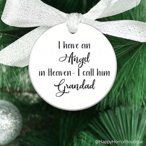 Christmas in Heaven SVG | Grandad Memorial Ornament | Angel in Heaven SVG PNG | Holiday Remembrance Digital Download