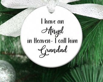 Christmas in Heaven SVG: Grandad Memorial Ornament (Digital Download