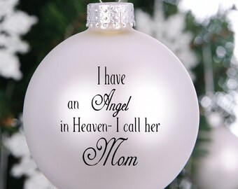 Mom Memorial Ornament SVG: Christmas in Heaven Angel Design (Digital Download)