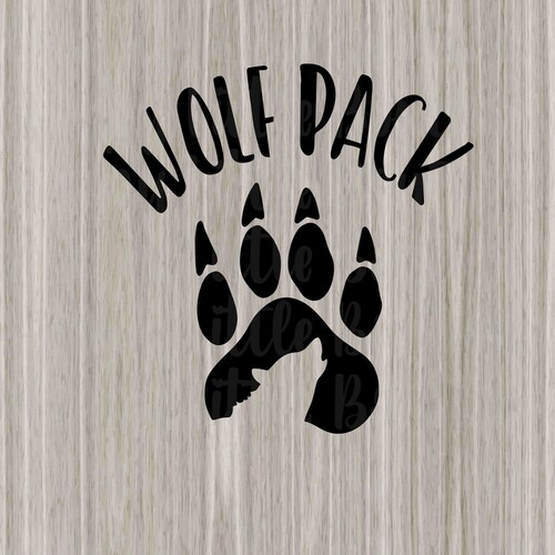 Wolf Pack SVG Digital Download Wolf Paw Print and Wolf - Etsy