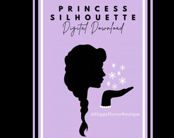 Princess Silhouette | Christmas SVG | Digital Download | Winter | Queen of Snow and Ice