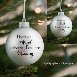 Christmas in Heaven SVG | Mommy & Daddy Memorial Ornament | Angel in Heaven SVG PNG | Holiday Remembrance Digital Download
