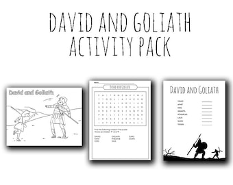 David and Goliath Activity Pack Digital Instant Download JPG and PDF Files Bible Story Activities