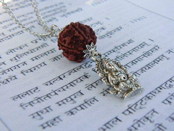 Rudraksha Necklace With Ganesha Pendant Spiritual Jewelry Hindu Ganesh Talisman Yoga Gift Success Amulet Shiva Tears Good Luck Symbol Etsy Australia