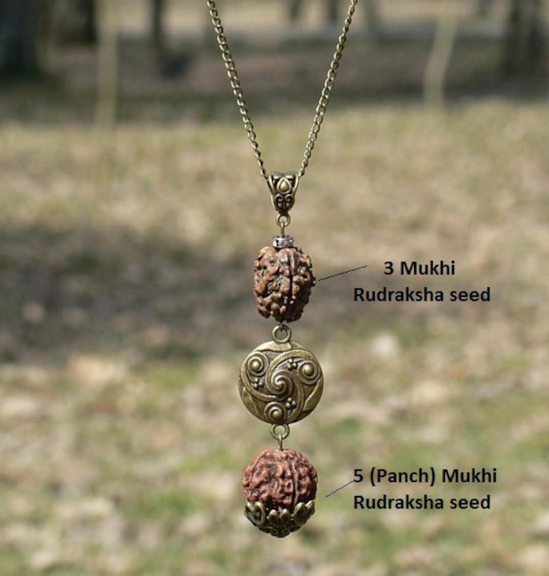 Rudraksha seed necklace deals
