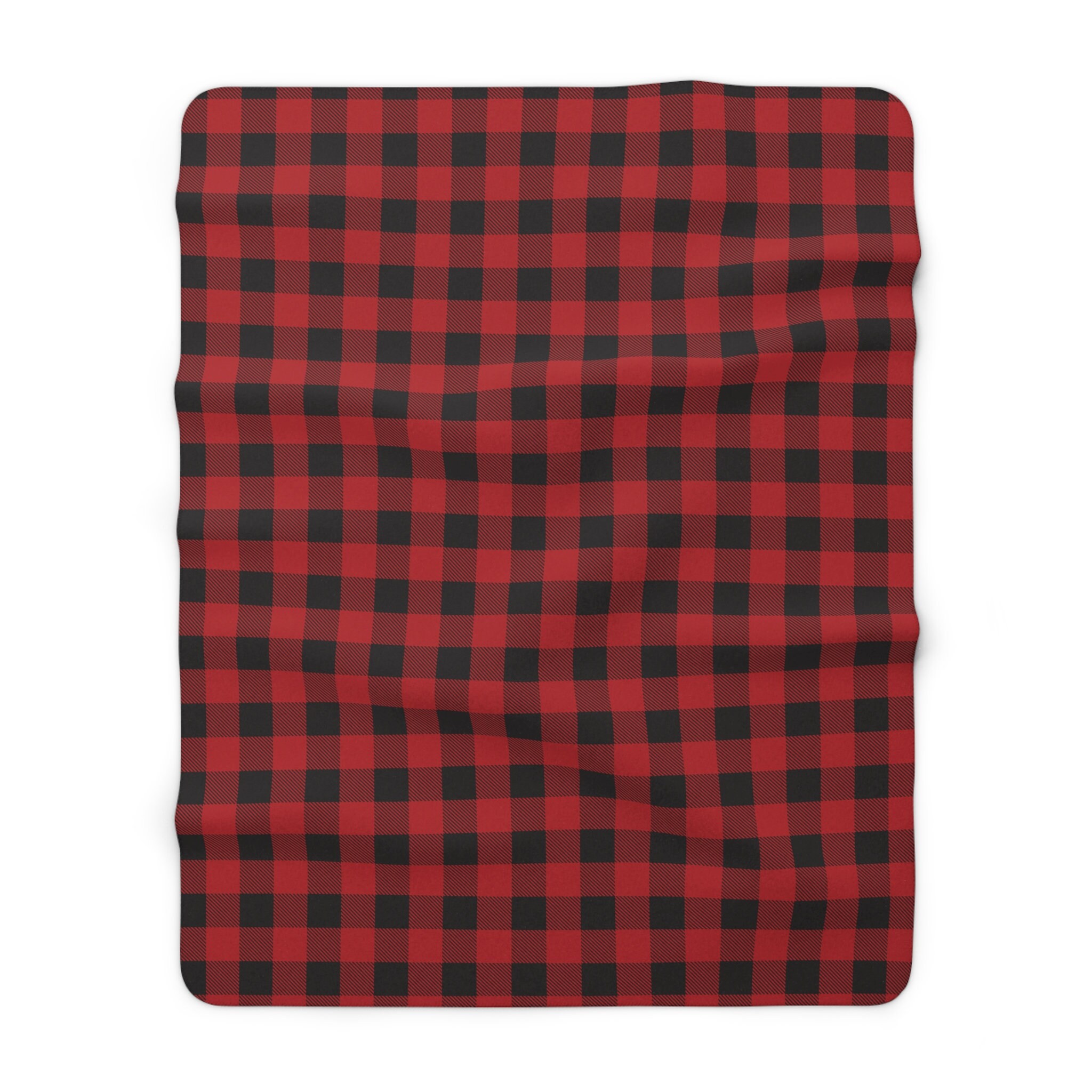 Red Plaid Throw Blanket, Minky Red Plaid, Red Plaid Sherpa, Buffalo Plaid Blanket, Christmas