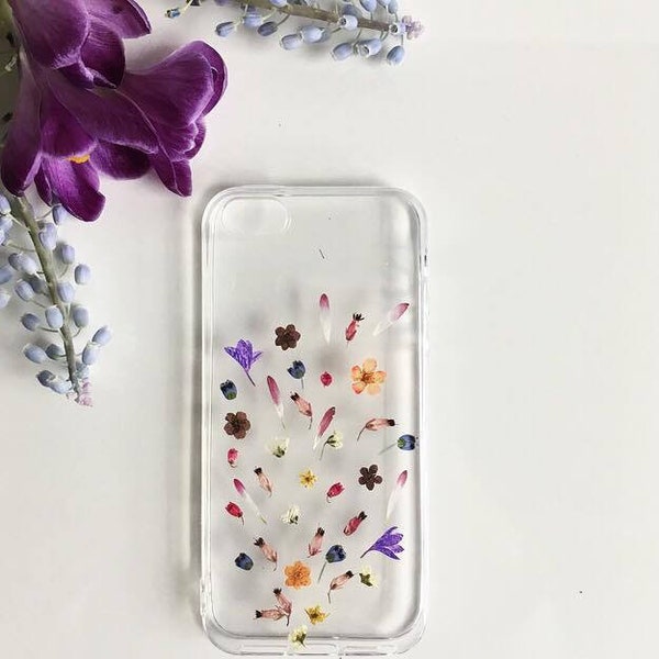 Pressed flowers phone case, Real flowers case, Colorful phone case, Iphone X case, Iphone Se case, Samsung Edge case, Huawei Mate P10,