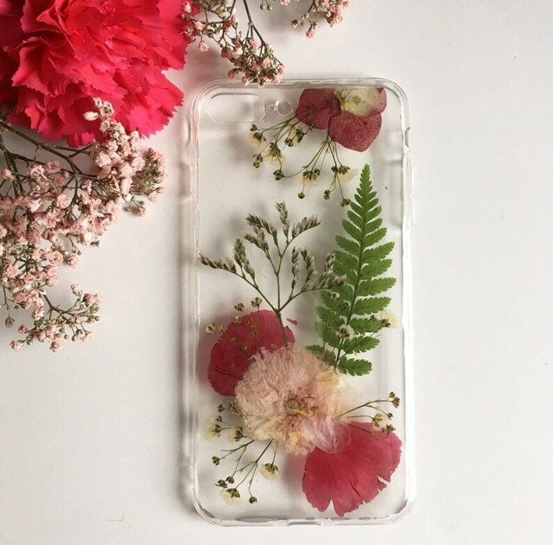 Pressed Flower Case Real Flowers Case Floral Phone Case Etsy