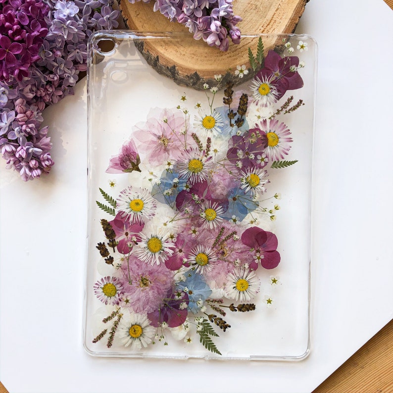 Real Flower Ipad Case Pressed Plants Tablet Cover Handmade Etsy