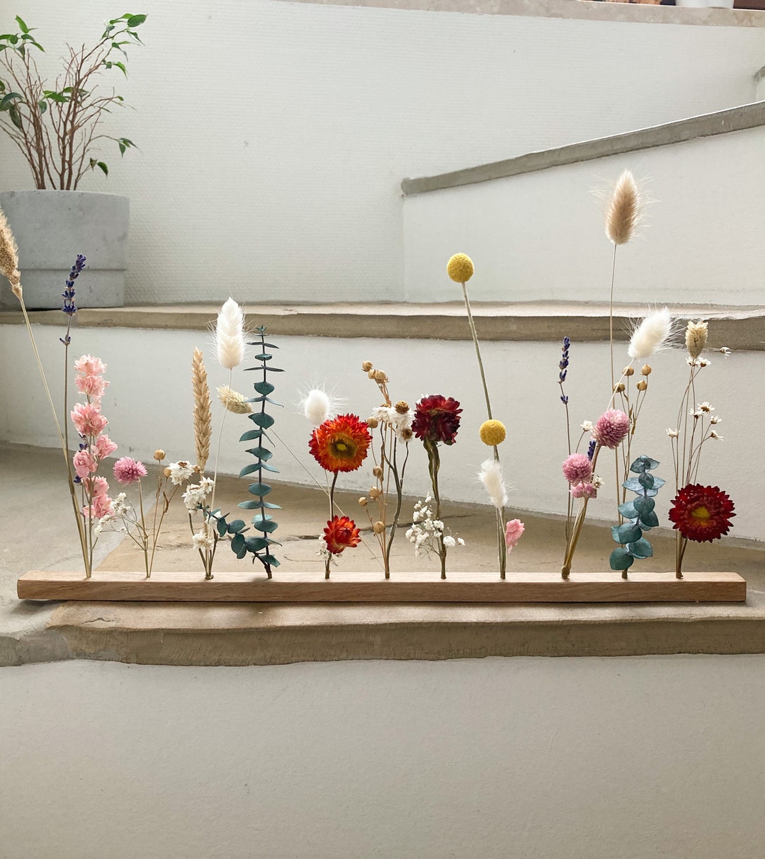 Wooden Flower Line Dried Flower Ikebana Bar Dried Flower Etsy