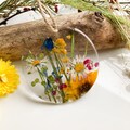 Meadow Ornament, Pressed Flowers  Spring Ornament, Real Dried Plants Christmas Bell, Botanical Gift, Personalized Gift guests wedding
