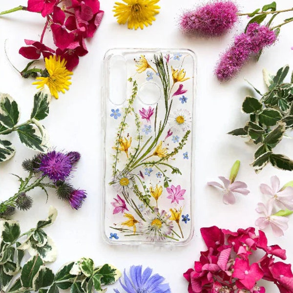 Happy July Phone Case, Real Flowers case iPhone X SE 12 13 14 pro max mini for samsung s20 s21 s22 s23 plus case, pixel 5 7a pro case