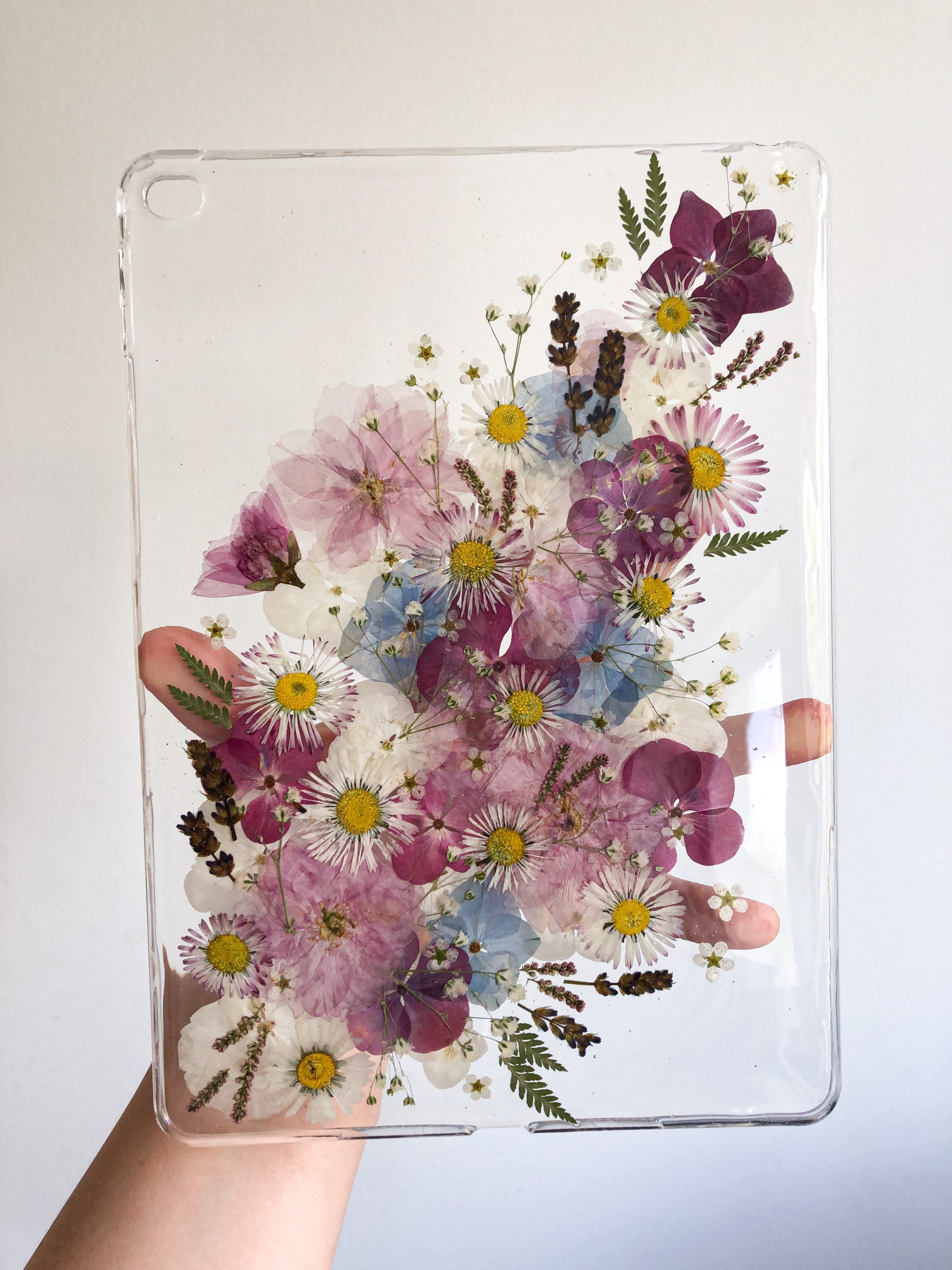 Real Flower Ipad Case Pressed Plants Tablet Cover Handmade Etsy