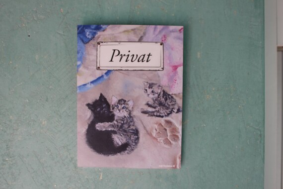 KunstKlamm16 Türschild "Privat" mit Aufhänger KunstKlamm16 Türschild "Privat" mit Aufhänger