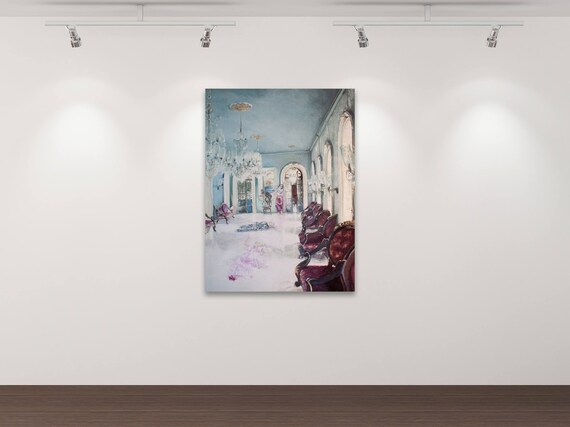 Deutsche Botschaft Indien - Kunstdruck Gemälde von Stephanie Oncken Deutsche Botschaft Indien - Kunstdruck Gemälde von Stephanie Oncken