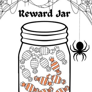 Cuadro de recompensas de Halloween, Cuadro de recompensas para niños, Objetivo, Seguimiento del progreso, Cuadro de tareas, Completar los puntos, Imprimible, Descarga instantánea