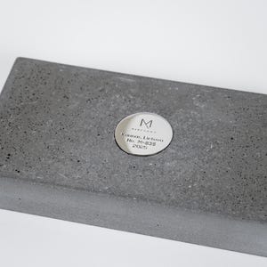 Desk Business Card Holder, Executive Gift, Personalized Corporate Gift, Concrete Accessory image 4