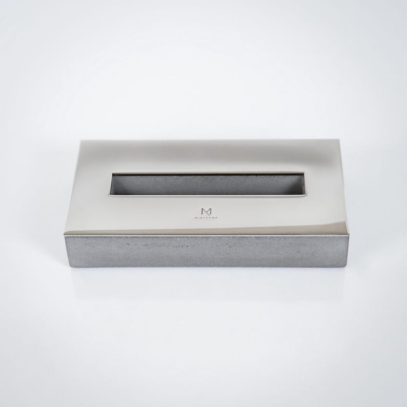 Desk Business Card Holder, Executive Gift, Personalized Corporate Gift, Concrete Accessory image 3