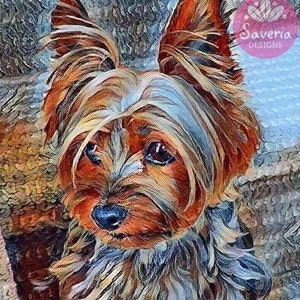 yorkshire terrier wall art, yorkie art print, yorkie dog painting, yorkie lover gift, cute animal print, yorkie decor, cute dog lover art