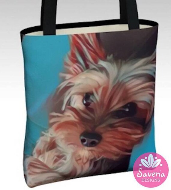 Bolsa de lona de arte para perros yorkshire - Etsy España