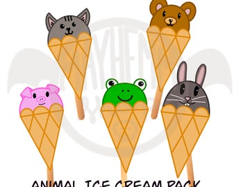 Ice Cream Photo Booth Props Printable - Etsy