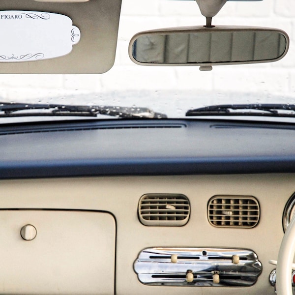 Elegante espejo interior Nissan Figaro - Espejo moderno de un coche japonés genial - Espejo decorativo para coche - Accesorios para coches Nissan - Acrílico