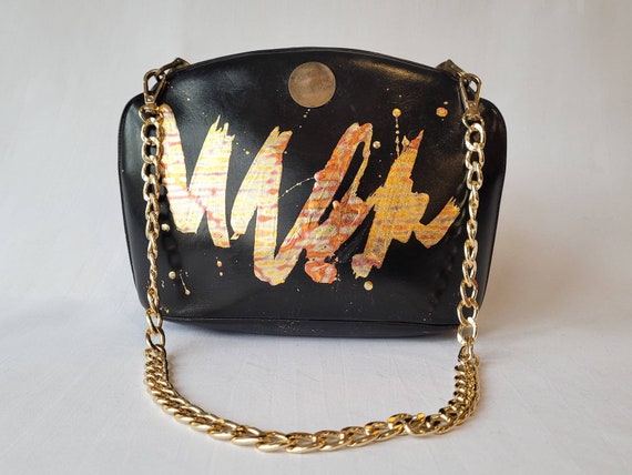 Unique multicoloured Goldleaf HandBag - Vintage L… - image 1