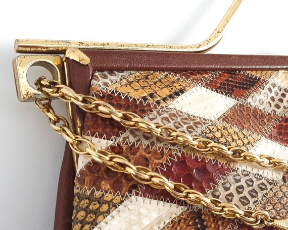 Patchwork Snake & Lizard Bag. Modern Vintage. - image 2