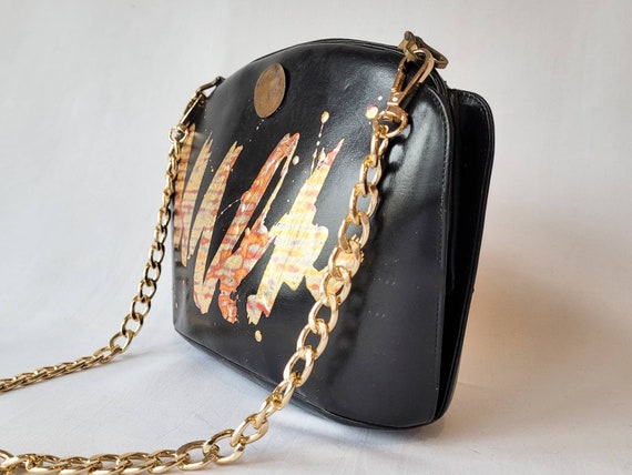 Unique multicoloured Goldleaf HandBag - Vintage L… - image 2