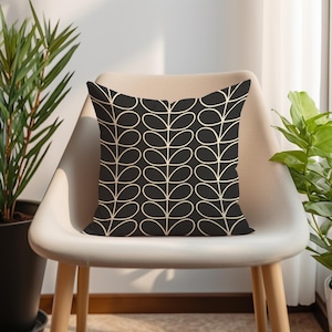 Throw Pillow, In Black And White, Abstract Modern, Polyester, Spun, Chair Accent, New Home Gift, Statement Layer