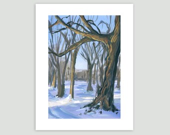 Winter Landscape Print - Winter Light – Fine Art Print of Original Painting