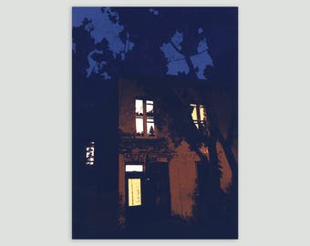 Serigrafia di Montreal - Casa di notte
