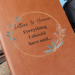 Letters to Heaven Journal, Vegan Leather, Grief Gift