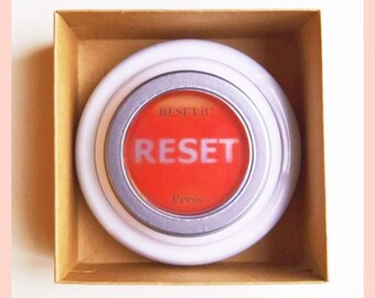 Teacher Gift RESET Button. Life RESET Button. Positive Vibe Mindset Supports Empowers Encourage Thinking of You Gift Home School Work Office