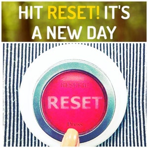 RESET Your Truths Reset Button. Self Love Care Life Strategy Empowers Encourages Supports Positive Mindset Vibes. Thank You Gift included. image 2