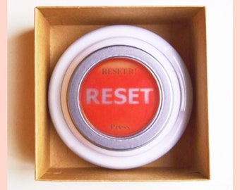 Boss Gift RESET Button. Career Business Work School Office Motivate Empower Encourage Positive Thinking Support TY Gift Included