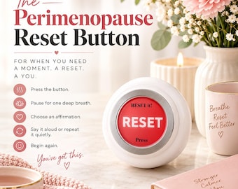 Perimenopause Support Reset Button, Women Menopause Support Gift, Self Care Desk Button, Perimenopause E-Kit on the Go, BONUS Thank You Gift