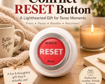 Conflict Reset Button, Light-Up Tool for Calm Better Communication, Connection, Emotional Awareness, Mindfulness Couples, Families, Teams