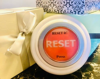 Life RESET Erinnerungsbutton. Sich zu Behalten was im Leben wirklich zählt! Unterstützt positives Denken. Einzigartige Pflege Idee. TY Geschenk inbegriffen